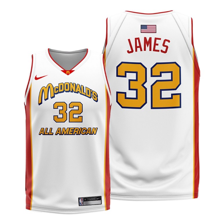 Men's Los Angeles Lakers LeBron James #32 NBA 2020 McDonald's All American Fashion Edition White Basketball Jersey NIJ8483KB